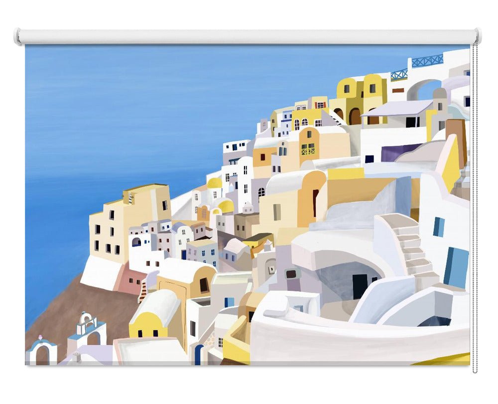 Santorini, Greece Cliff View by Artist Carla Daly Printed Picture Photo Roller Blind - 1X2890520 - Art Fever - Art Fever