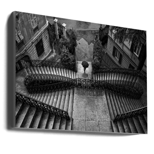 Scalinata Poli Black & White Photography Canvas Print Picture Wall Art - 1X1971230 - Art Fever - Art Fever