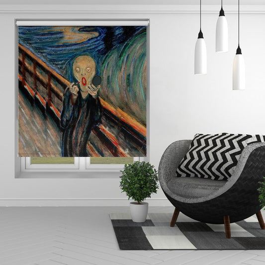 Screaming Make Up Printed Picture Photo Roller Blind - 1X2543484 - Art Fever - Art Fever