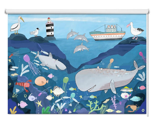 Sea World, Sea Life by Artist Carla Daly Printed Picture Photo Roller Blind - 1X2890463 - Art Fever - Art Fever