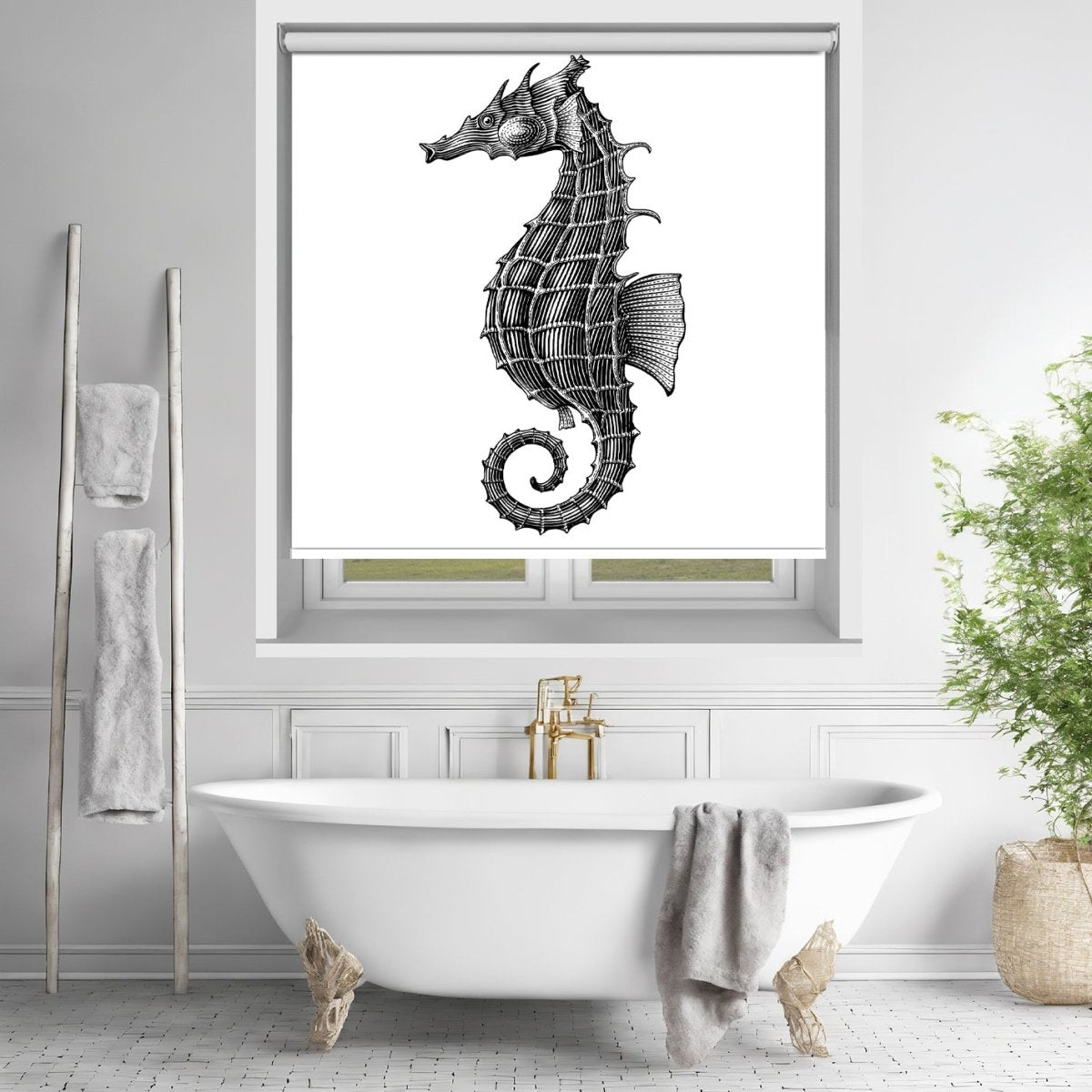 Seahorse Printed Picture Photo Roller Blind - 1X2495335 - Art Fever - Art Fever