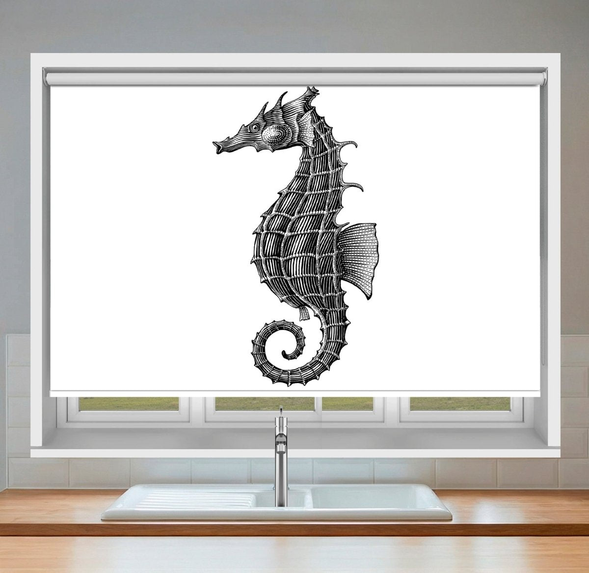 Seahorse Printed Picture Photo Roller Blind - 1X2495335 - Art Fever - Art Fever