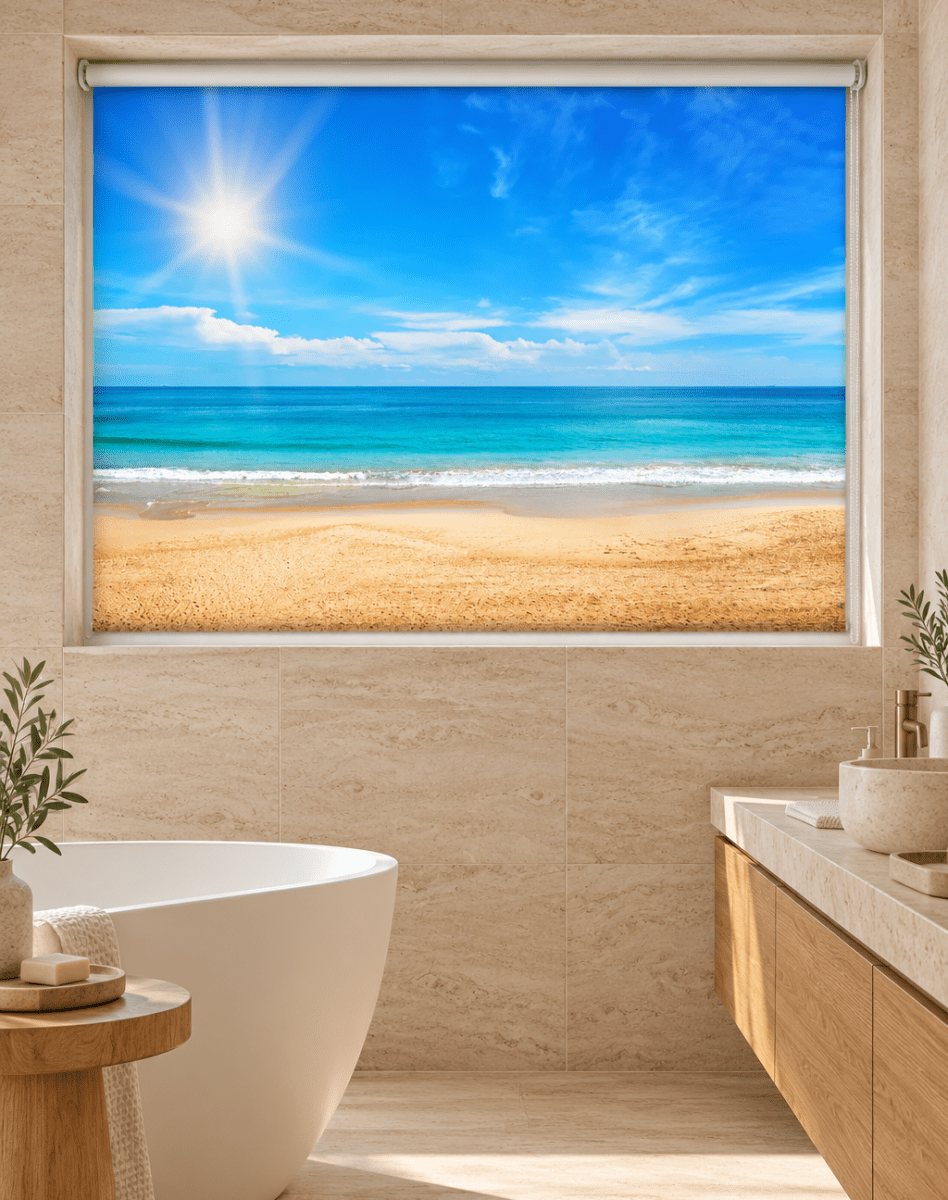 Seascape and Sun Printed Photo Picture Roller Blind - RB501 - Art Fever - Art Fever