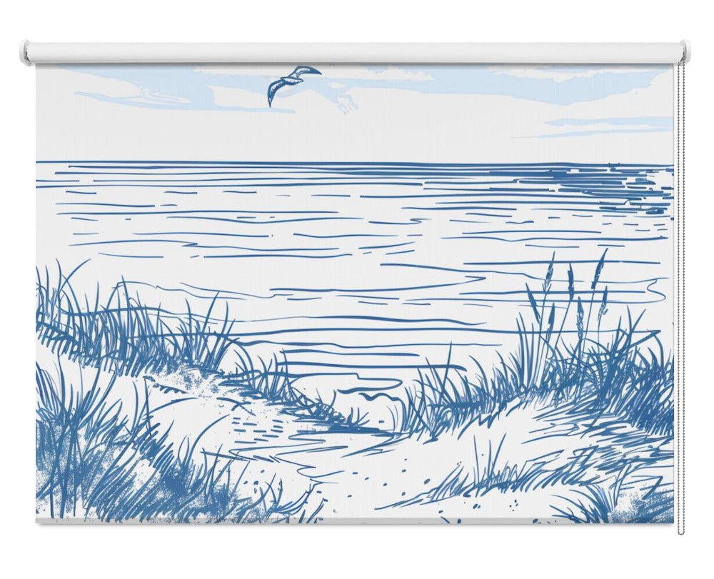 Seascape Sketch Printed Picture Photo Roller Blind - 1X2798096 - Art Fever - Art Fever