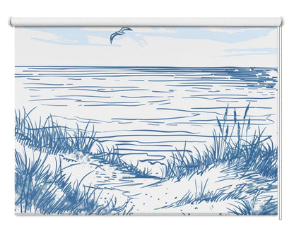 Seascape Sketch Printed Picture Photo Roller Blind - 1X2798096 - Art Fever - Art Fever