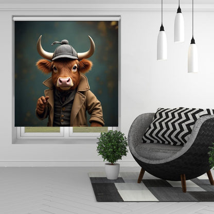 Sherlock Highland Printed Picture Photo Roller Blind - RB1400 - Art Fever - Art Fever