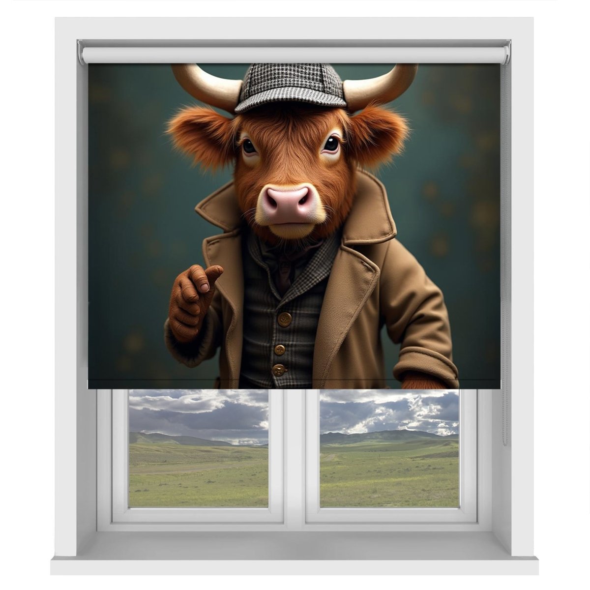 Sherlock Highland Printed Picture Photo Roller Blind - RB1400 - Art Fever - Art Fever