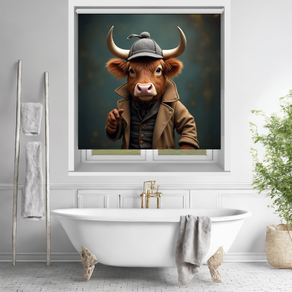 Sherlock Highland Printed Picture Photo Roller Blind - RB1400 - Art Fever - Art Fever