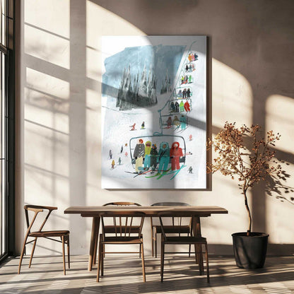 Ski Day Canvas Print Wall Art 1X3373540 - ART FEVER - Art Fever