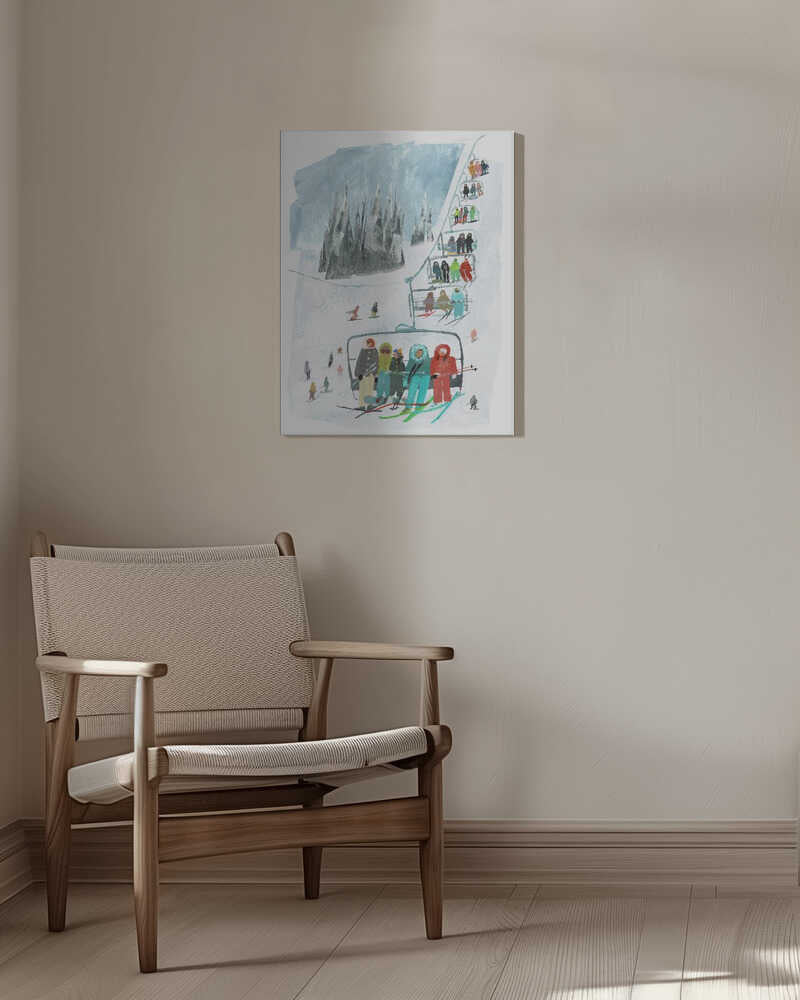 Ski Day Canvas Print Wall Art 1X3373540 - ART FEVER - Art Fever