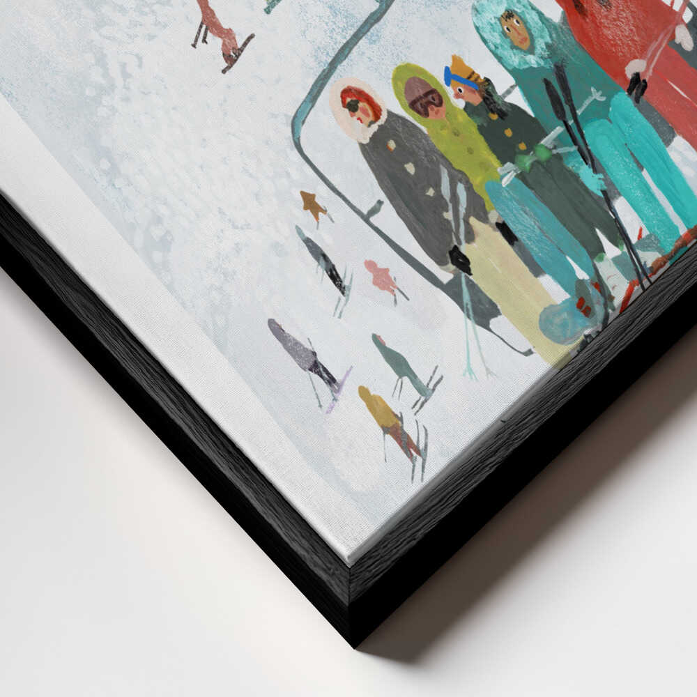 Ski Day Canvas Print Wall Art 1X3373540 - ART FEVER - Art Fever