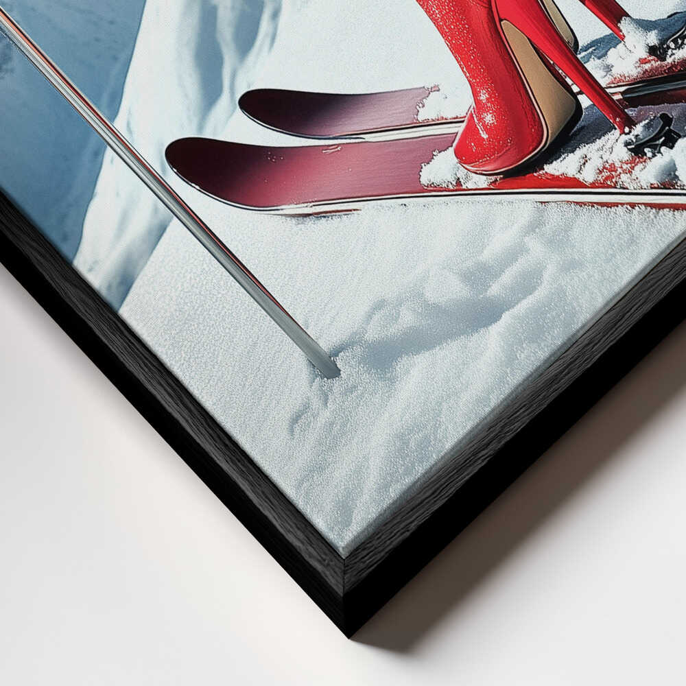 Ski Glamour High Heels Canvas Print Wall Art 1X2934502 - ART FEVER - Art Fever