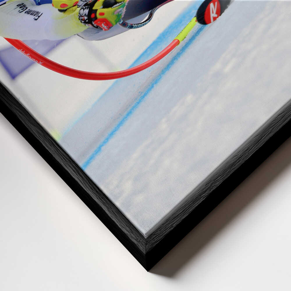 Slalom Skier Canvas Print Wall Art 1X1309962 - ART FEVER - Art Fever
