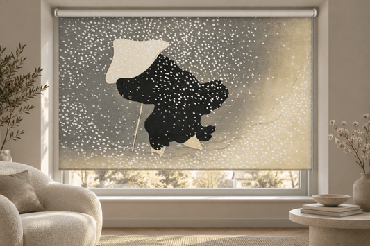Snow from Momoyogusa by Kamisaka Sekka Printed Picture Roller Blind - RB1493 - Art Fever - Art Fever