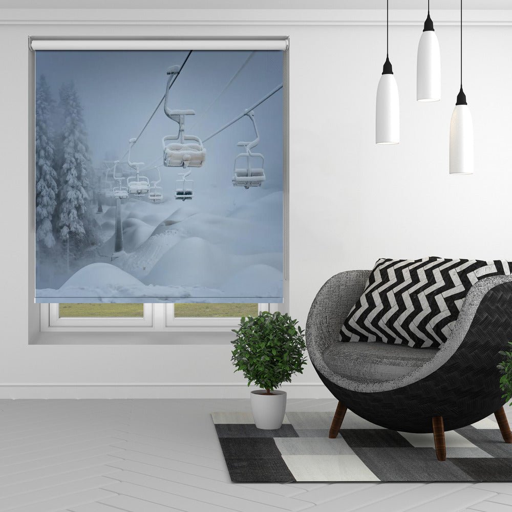 Snow Printed Picture Photo Roller Blind - 1X563004 - Art Fever - Art Fever