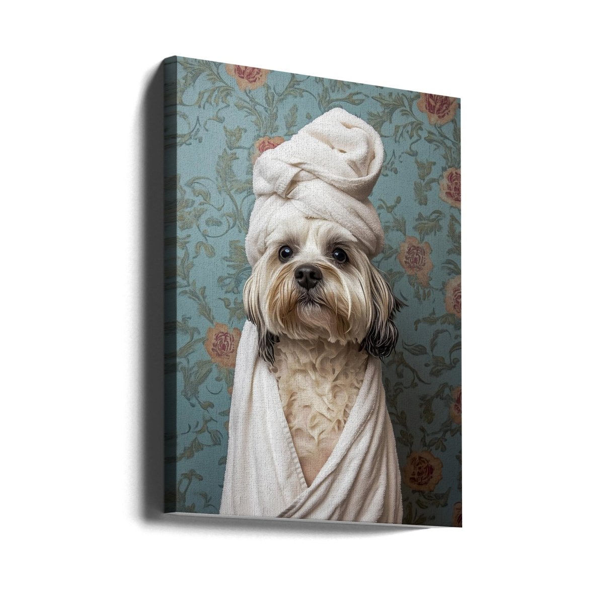 Spa Day Pooch - 1X3092592 Canvas Print Wall Art - ART FEVER - Art Fever