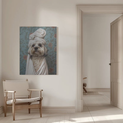 Spa Day Pooch - 1X3092592 Canvas Print Wall Art - ART FEVER - Art Fever
