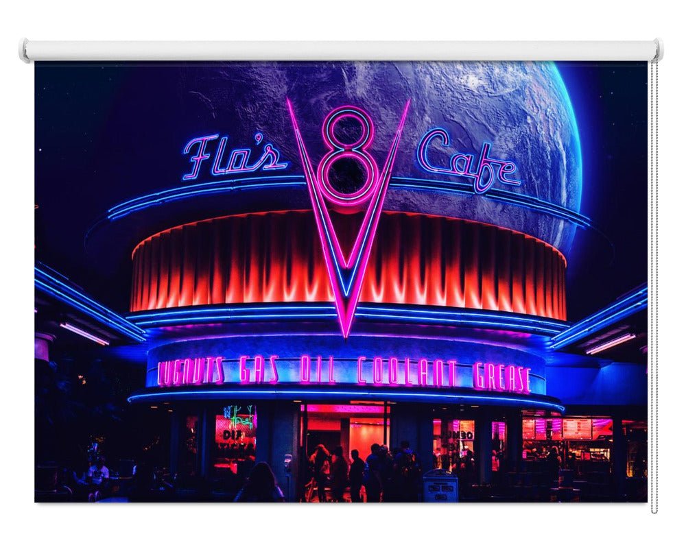 Space Cafe Printed Picture Photo Roller Blind - 1X2506039 - Art Fever - Art Fever