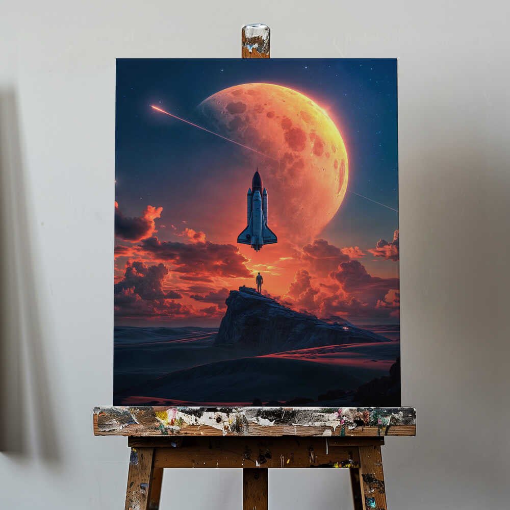 Space Odyssey Canvas Print Wall Art 1X2893206 - ART FEVER - Art Fever