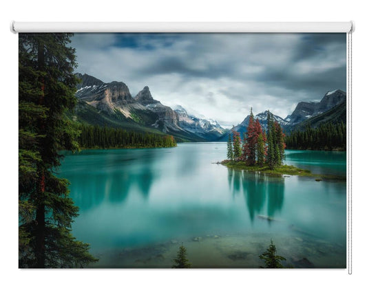 Spirit Island Mountain Lake Paradise Printed Picture Photo Roller Blind - 1X1931776 - Art Fever - Art Fever