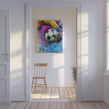 Sport Watercolor Football Player (4) - Canvas Print Wall Art - ART FEVER - Art Fever