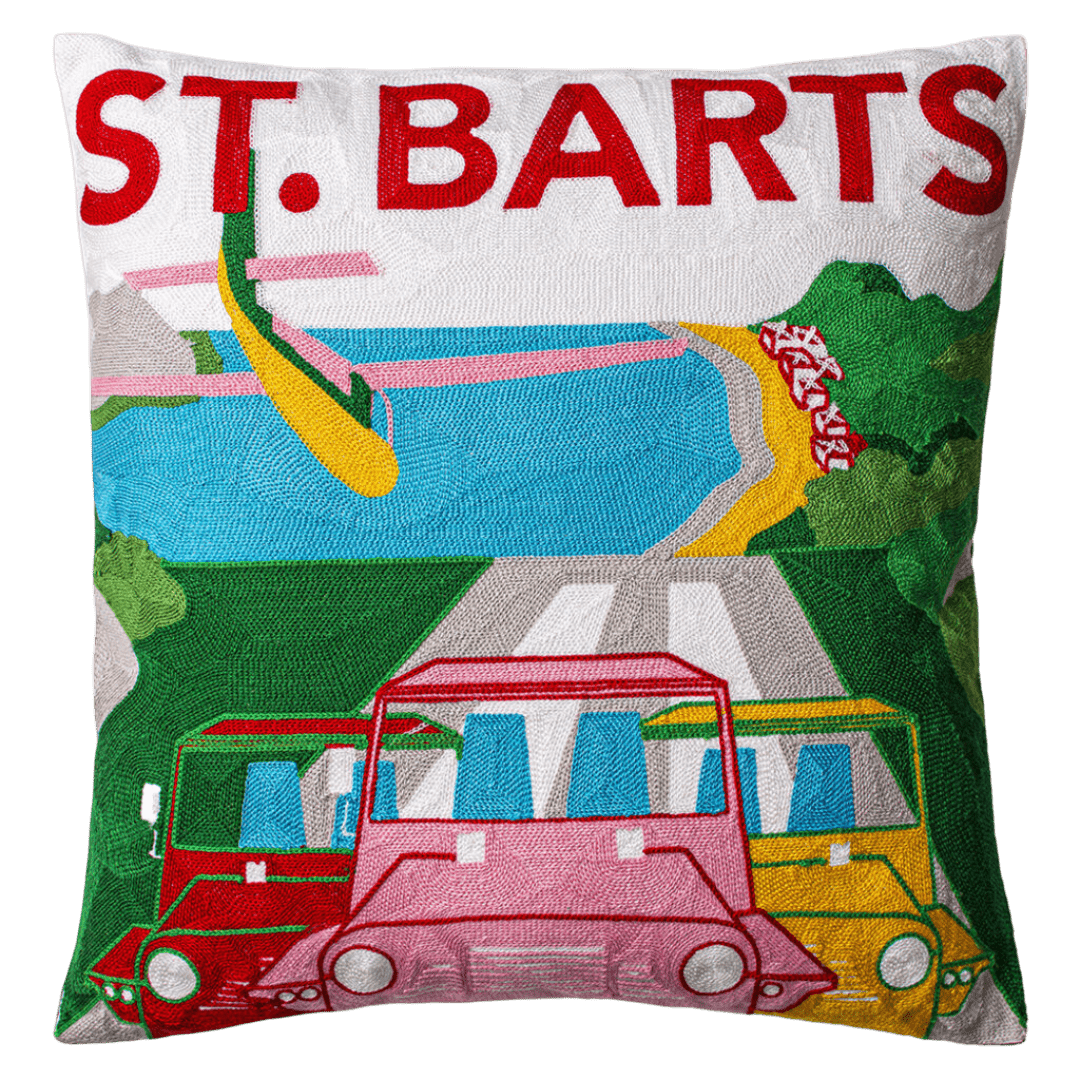 St. Barts Needlepoint Cushion - The Pillow Drop - Art Fever