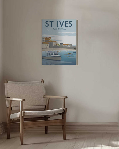 St Ives Travel Print Canvas Print Wall Art 1X2666107 - ART FEVER - Art Fever
