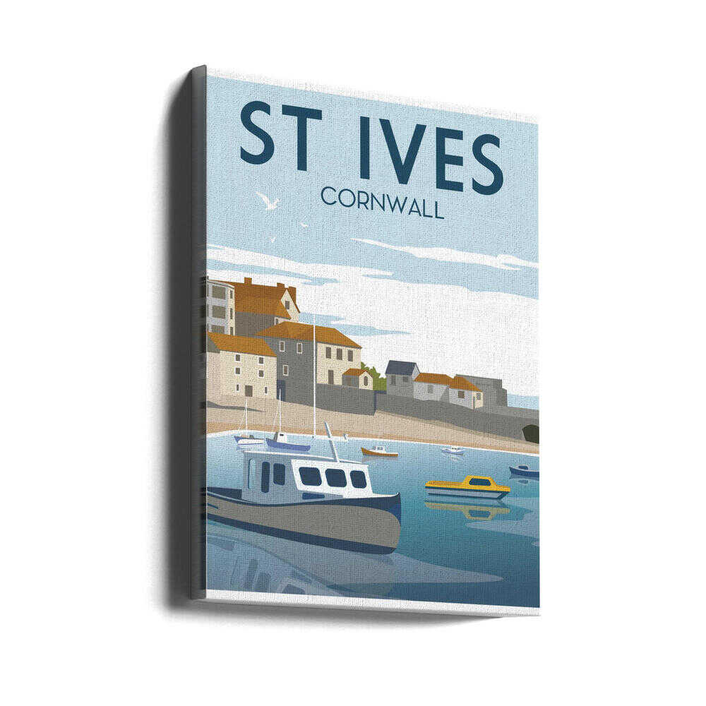 St Ives Travel Print Canvas Print Wall Art 1X2666107 - ART FEVER - Art Fever