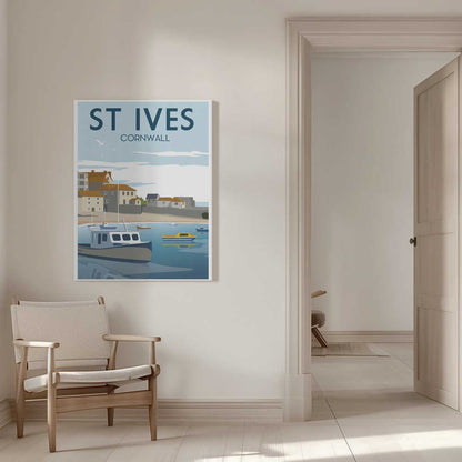 St Ives Travel Print Canvas Print Wall Art 1X2666107 - ART FEVER - Art Fever