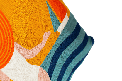 St. Tropez Needlepoint Cushion - The Pillow Drop - Art Fever