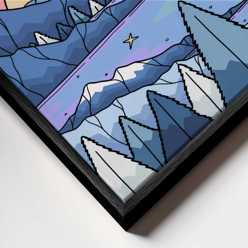 Stars and lakes Canvas Print Wall Art 1X3359527 - ART FEVER - Art Fever