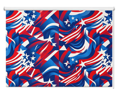 Stars & Stripes Modern Abstract USA Printed Roller Blind - RB1458 🇺🇸 - Art Fever - Art Fever