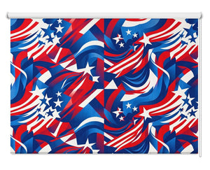 Stars & Stripes Modern Abstract USA Printed Roller Blind - RB1458 🇺🇸 - Art Fever - Art Fever