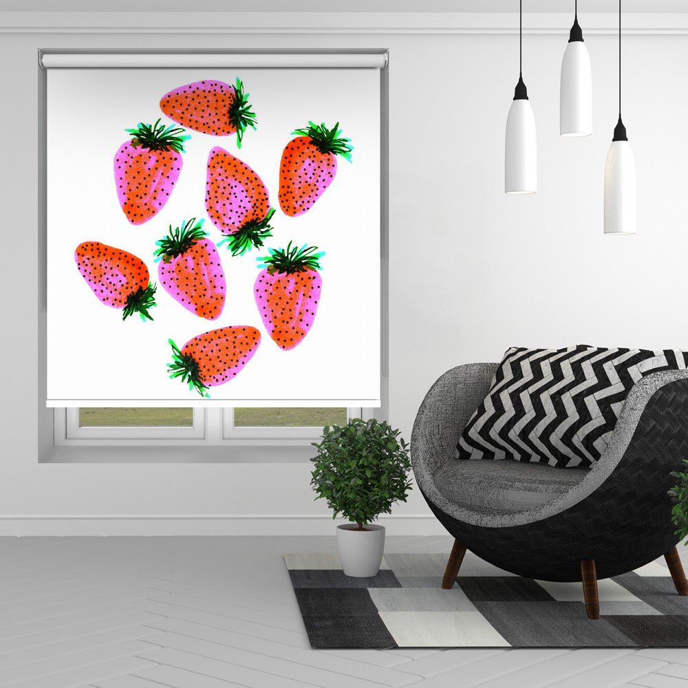 Strawberries 2 Printed Picture Photo Kitchen Roller Blind - 1X2610513 - Art Fever - Art Fever