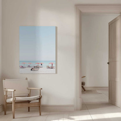 Summer Beach Day Canvas Print Wall Art 1X2741579 - ART FEVER - Art Fever