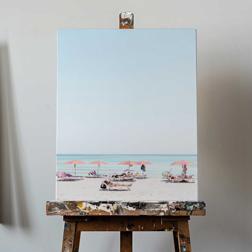 Summer Beach Day Canvas Print Wall Art 1X2741579 - ART FEVER - Art Fever
