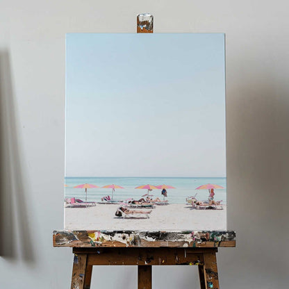 Summer Beach Day Canvas Print Wall Art 1X2741579 - ART FEVER - Art Fever