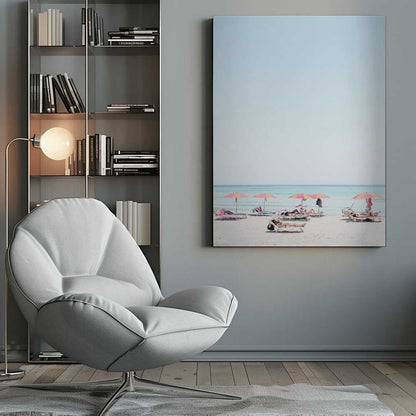 Summer Beach Day Canvas Print Wall Art 1X2741579 - ART FEVER - Art Fever
