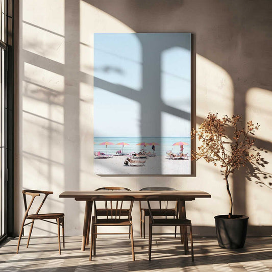 Summer Beach Day Canvas Print Wall Art 1X2741579 - ART FEVER - Art Fever