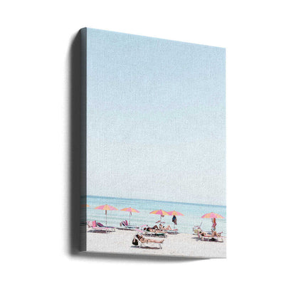 Summer Beach Day Canvas Print Wall Art 1X2741579 - ART FEVER - Art Fever