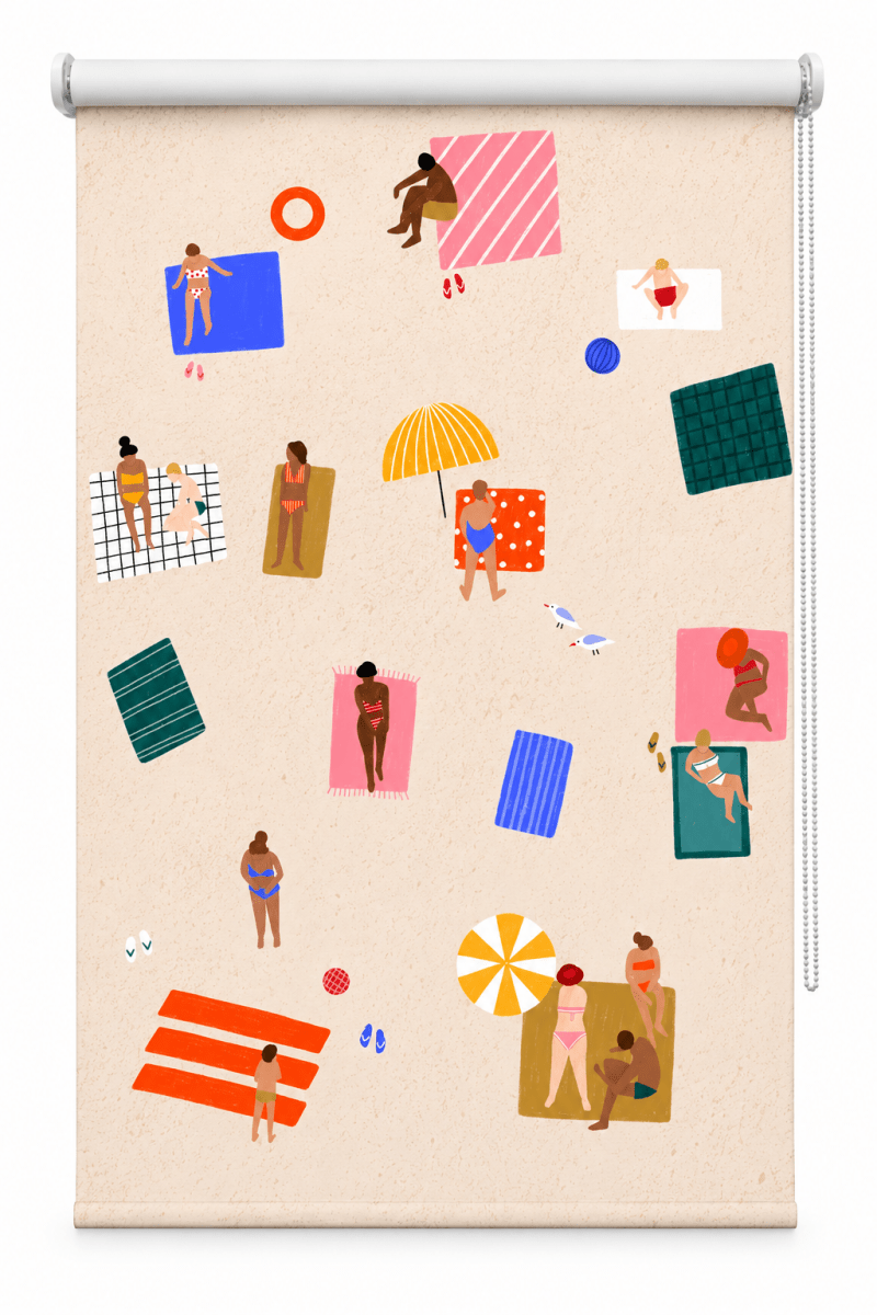 Summer Beach Day Printed Roller Blind - 1X2833181 - Art Fever - Art Fever