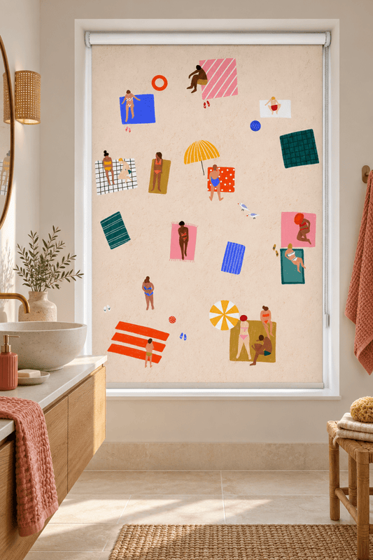 Summer Beach Day Printed Roller Blind - 1X2833181 - Art Fever - Art Fever