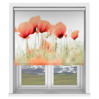 Summer Day Red Poppies Printed Picture Photo Roller Blind - 1X2088131 - Art Fever - Art Fever