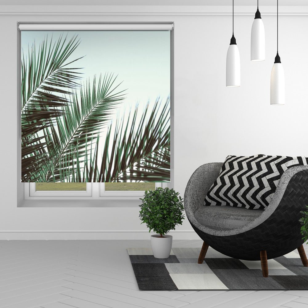 Summer Palm leaves Printed Picture Photo Roller Blind - 1X2103210 - Art Fever - Art Fever