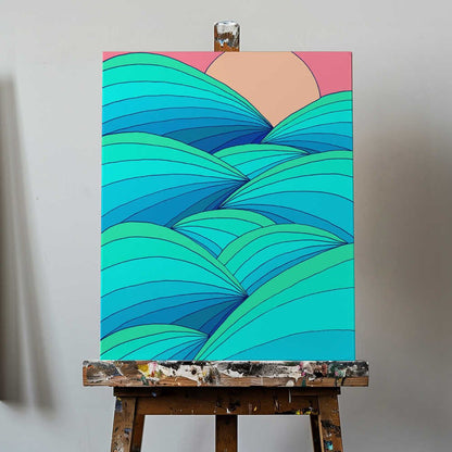 Summer Waves Canvas Print Wall Art 1X3278291 - ART FEVER - Art Fever