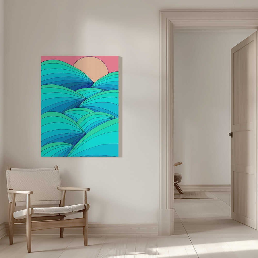 Summer Waves Canvas Print Wall Art 1X3278291 - ART FEVER - Art Fever