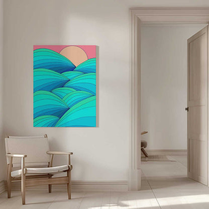 Summer Waves Canvas Print Wall Art 1X3278291 - ART FEVER - Art Fever