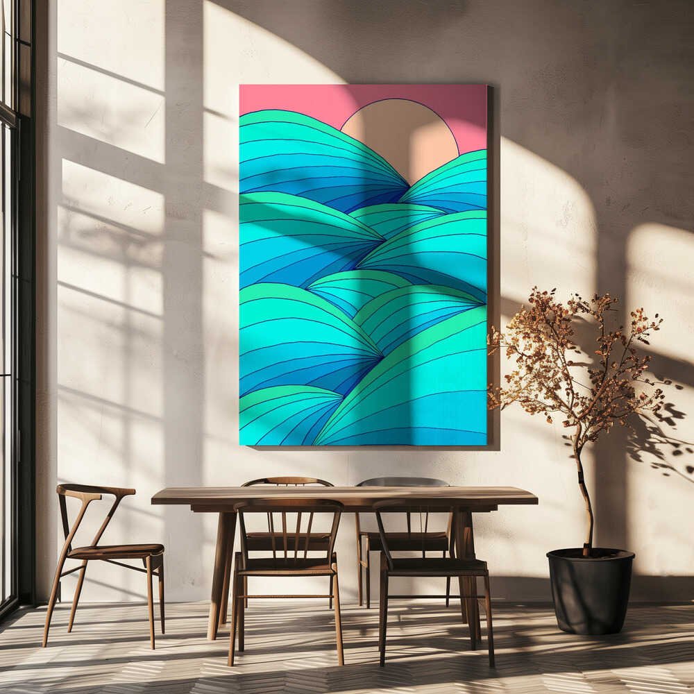 Summer Waves Canvas Print Wall Art 1X3278291 - ART FEVER - Art Fever