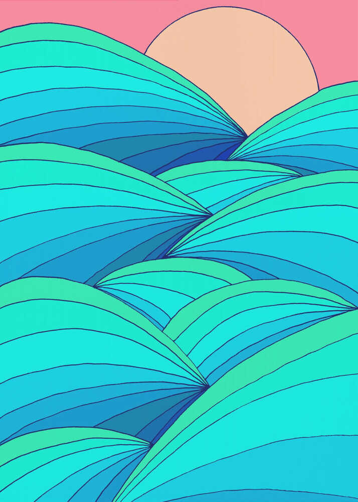 Summer Waves Canvas Print Wall Art 1X3278291 - ART FEVER - Art Fever