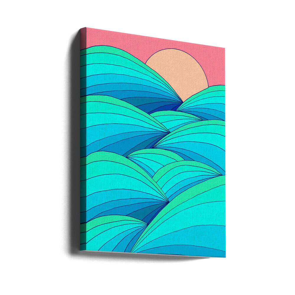Summer Waves Canvas Print Wall Art 1X3278291 - ART FEVER - Art Fever